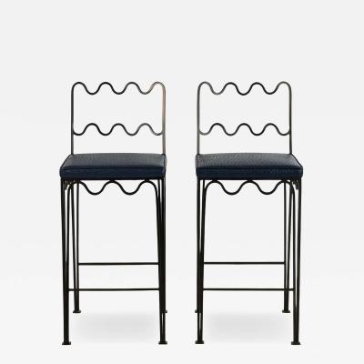  Design Fr res Pair of M andre Counter Stools by Design Fr res in COL