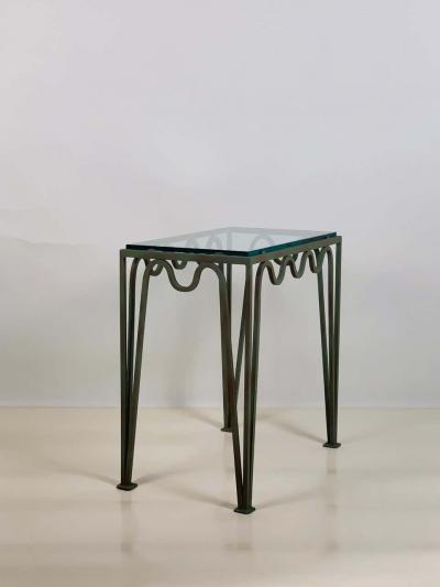  Design Fr res Pair of M andre Verdigris and Glass Night Stands by Design Fr res