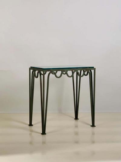  Design Fr res Pair of M andre Verdigris and Glass Night Stands by Design Fr res