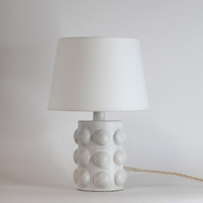  Design Fr res Pair of Pastille Satin White Glazed Ceramic Table Lamps by Design Fr res