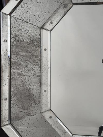  Design Fr res Pair of Tall Octogone Beveled Mirrors by Design Fr res