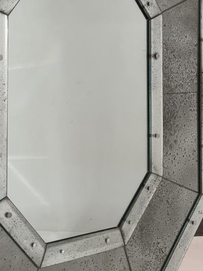  Design Fr res Pair of Tall Octogone Beveled Mirrors by Design Fr res