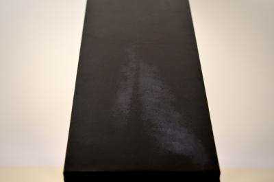  Design Fr res Pair of Trap ze Blackened Steel and Goatskin Consoles by Design Fr res