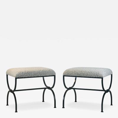  Design Fr res Pair of Wide Strapontin Stools by Design Fr res in COM