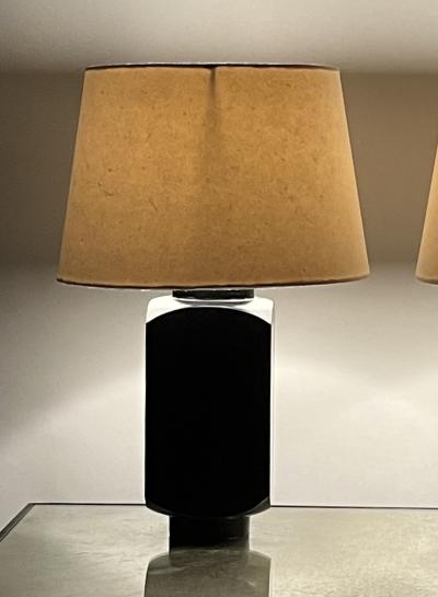  Design Fr res Pair of b ne Table Lamps with Parchment Shades by Design Fr res