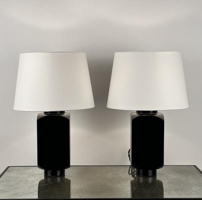  Design Fr res Pair of b ne Table Lamps with Parchment Shades by Design Fr res