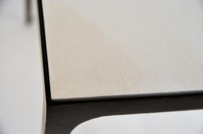  Design Fr res Pair of large Esquisse Wrought Iron and Parchment Side Tables by Design Fr res