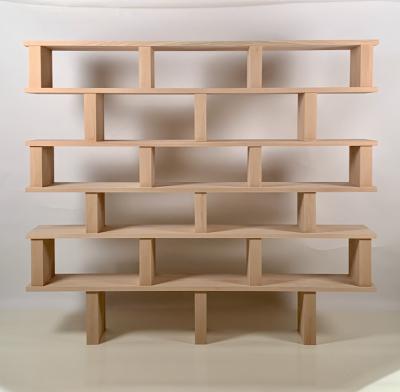  Design Fr res Six Shelves Verticale Polished Oak Shelving Unit