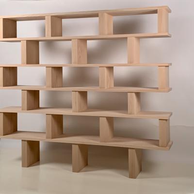  Design Fr res Six Shelves Verticale Polished Oak Shelving Unit