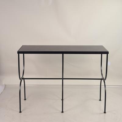  Design Fr res Slender Arcade Wrought Iron and Black Limestone Console by Design Fr res