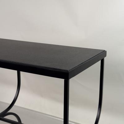  Design Fr res Slender Arcade Wrought Iron and Black Limestone Console by Design Fr res