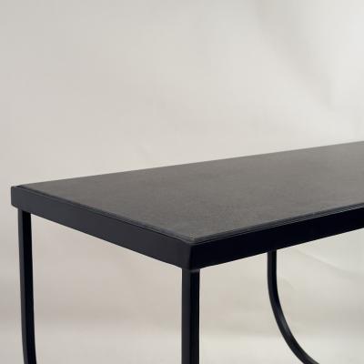  Design Fr res Slender Arcade Wrought Iron and Black Limestone Console by Design Fr res