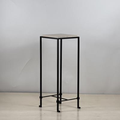  Design Fr res Slender Diagramme Travertine Pedestal or Tall Side Table by Design Fr res