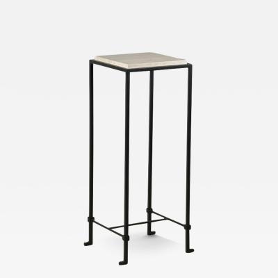  Design Fr res Slender Diagramme Travertine Pedestal or Tall Side Table by Design Fr res