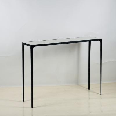  Design Fr res Slender Esquisse Wrought Iron and Parchment Console by Design Fr res