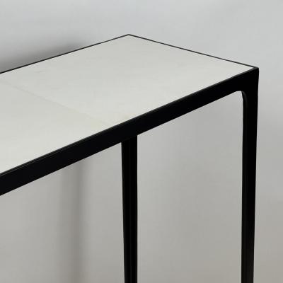  Design Fr res Slender Esquisse Wrought Iron and Parchment Console by Design Fr res