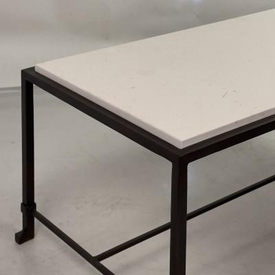  Design Fr res Small Diagramme Dark Bronze and Limestone Coffee Table by Design Fr res