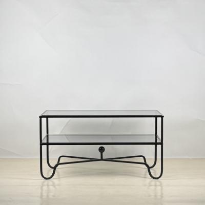  Design Fr res Smoked Glass Entretoise 2 Tier Cocktail Table by Design Fr res