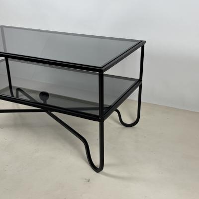 Design Fr res Smoked Glass Entretoise 2 Tier Cocktail Table by Design Fr res
