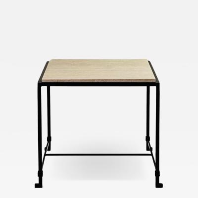  Design Fr res Square Diagramme Side Table in Travertine by Design Fr res