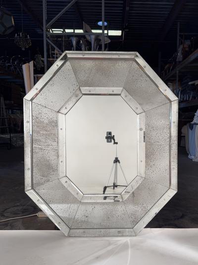  Design Fr res Tall Octogone Beveled Mirror by Design Fr res