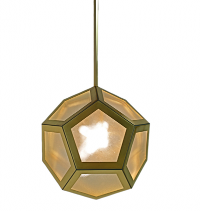 Design Fr res The Large Pentagone Brass and Glass Lantern