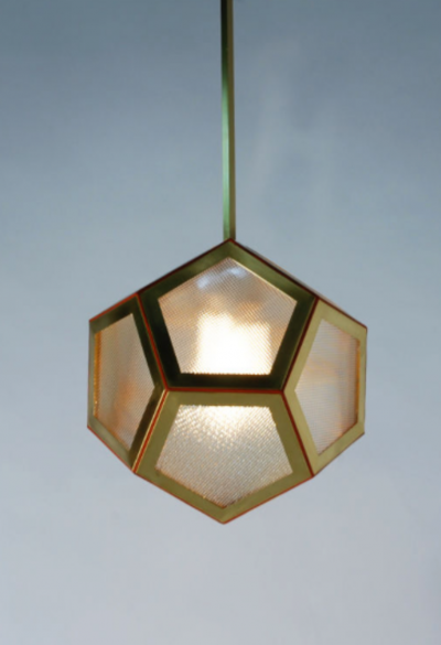  Design Fr res The Large Pentagone Brass and Glass Lantern
