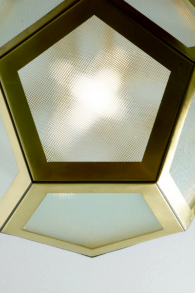 Design Fr res The Large Pentagone Brass and Glass Lantern