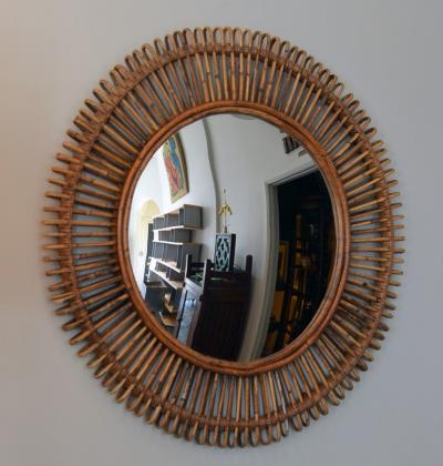  Design Fr res The Oculus Round Rattan Convex Mirror