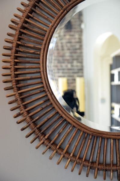  Design Fr res The Oculus Round Rattan Mirror