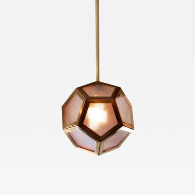  Design Fr res The Pentagone Brass and Industrial Glass Lantern