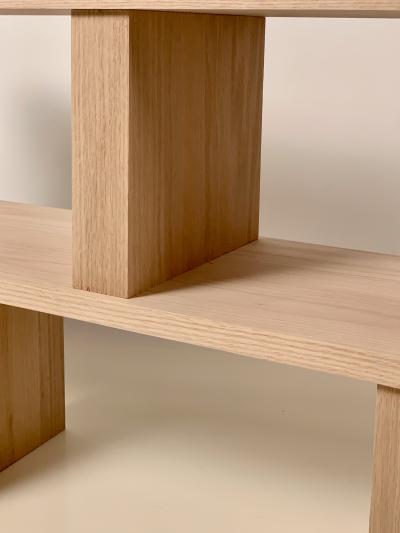  Design Fr res Two Shelves Verticale Polished Oak Shelving Unit