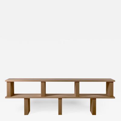  Design Fr res Two Shelves Verticale Polished Oak Shelving Unit