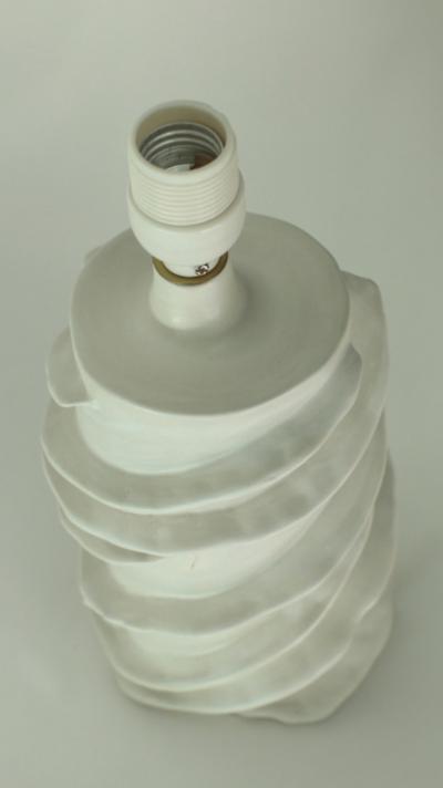  Design Fr res White Strates Ceramic Lamp by Design Fr res