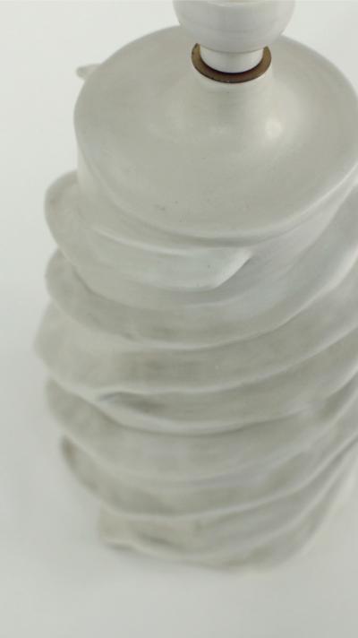  Design Fr res White Strates Ceramic Lamp by Design Fr res