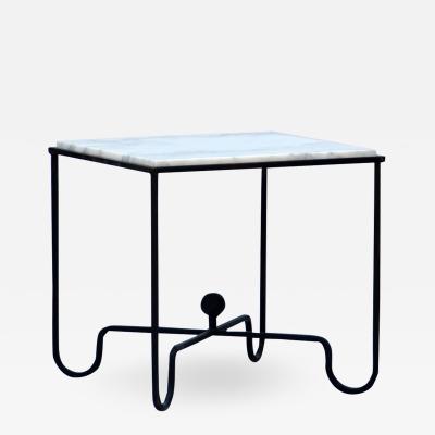  Design Fr res Wrought Iron and Marble Entretoise Side Table by Design Fr res