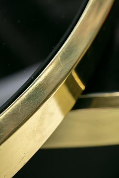  Design Institute America DIA Design Institute of America Black Brass Revolving Two Tier Coffee Table