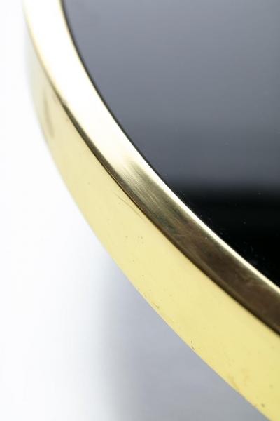  Design Institute America DIA Design Institute of America Black Brass Revolving Two Tier Coffee Table