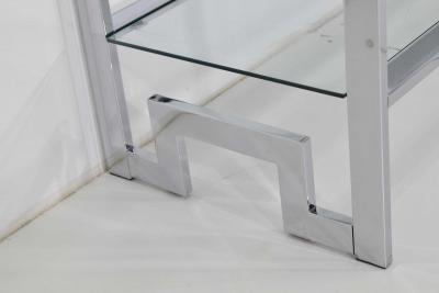  Design Institute America DIA Design Institute of America Chrome and Glass Etagere