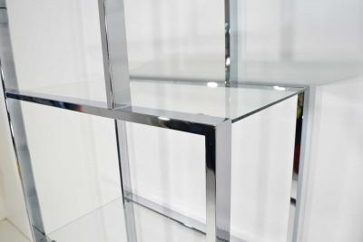  Design Institute America DIA Design Institute of America Chrome and Glass Etagere