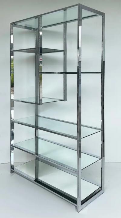  Design Institute America DIA Mid Century Chrome Etagere Design Institute of America Attributed