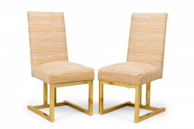  Design Institute America DIA Set of 6 DIA Dining Side Chairs in Textured Stripe Upholstery