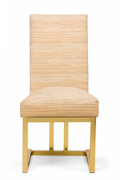  Design Institute America DIA Set of 6 DIA Dining Side Chairs in Textured Stripe Upholstery