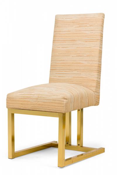  Design Institute America DIA Set of 6 DIA Dining Side Chairs in Textured Stripe Upholstery