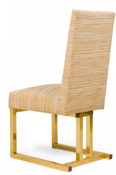  Design Institute America DIA Set of 6 DIA Dining Side Chairs in Textured Stripe Upholstery