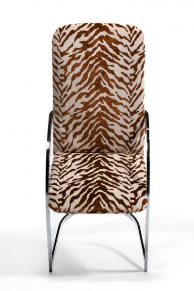  Design Institute America DIA Tall Back Design Institute of America Dining Chairs in Tiger Velvet Set of 4