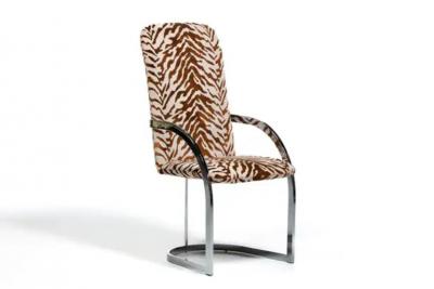  Design Institute America DIA Tall Back Design Institute of America Dining Chairs in Tiger Velvet Set of 4