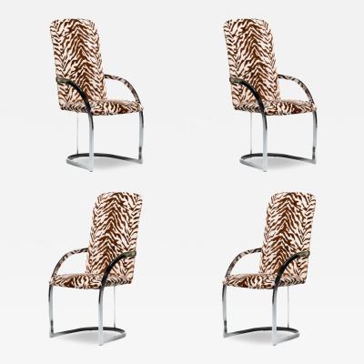  Design Institute America DIA Tall Back Design Institute of America Dining Chairs in Tiger Velvet Set of 4