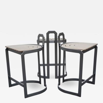  Design Institute America DIA Trio Vintage Design Institute America Counter Height Bar Stools Steel Frames