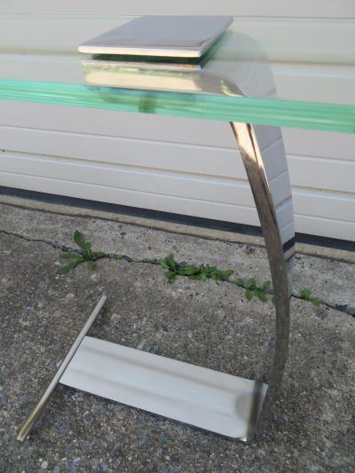  Design Institute America Fantastic DIA Chrome Glass Cigarette Side Table Mid Century Modern